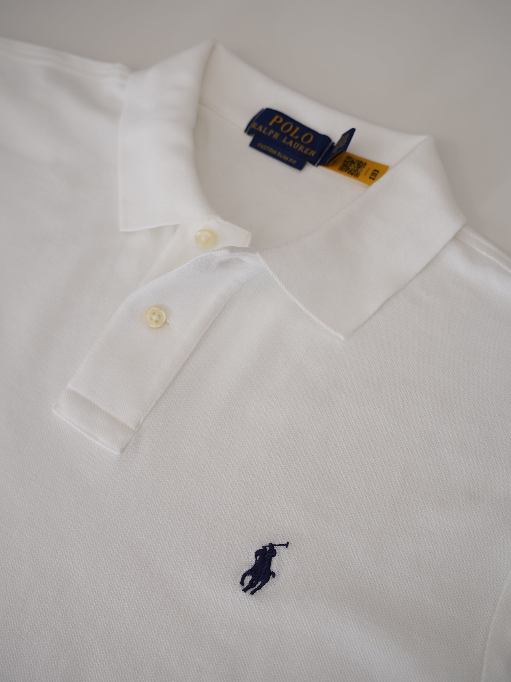 Weißes Poloshirt "Custom Slim Fit"